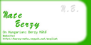 mate berzy business card